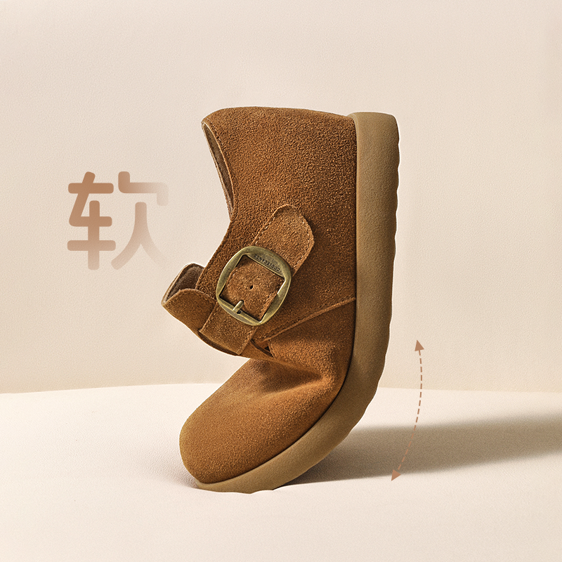 百丽复古厚底内增高勃肯鞋女秋季新款乐福休闲深口单鞋子B2849CM5,淘宝优惠券,粉丝福利购,淘宝优惠卷