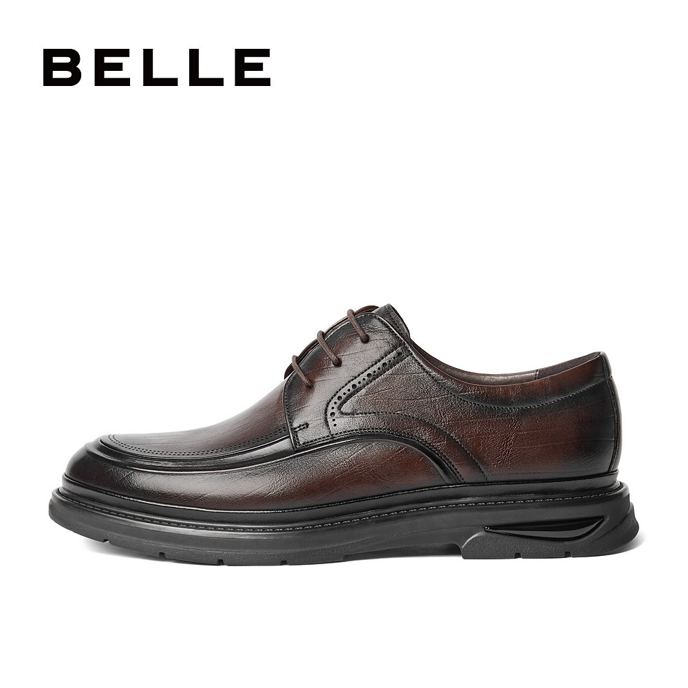 百丽男鞋商务鞋男士冬新商场同款牛皮革婚鞋正装皮鞋8KM01CM4,淘宝优惠券,粉丝福利购,淘宝优惠卷