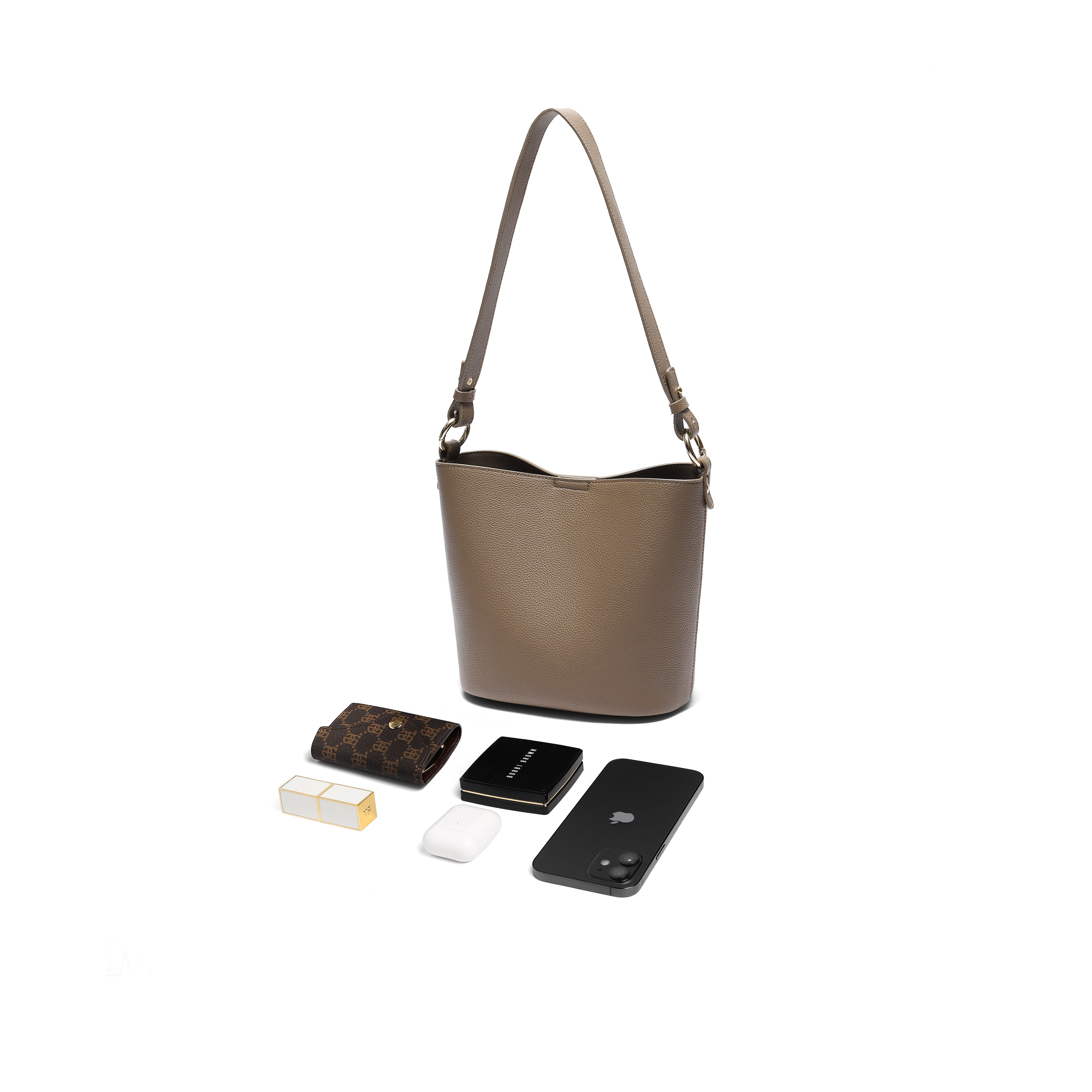 百丽包包女夏季新款质感简约百搭通勤单肩斜挎水桶包JY114BX4,淘宝优惠券,粉丝福利购,淘宝优惠卷