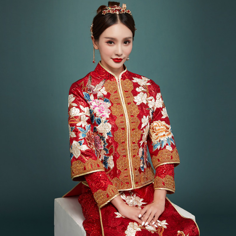 秀禾服新娘2020新款结婚出阁敬酒服 锦瑟华妃旗袍