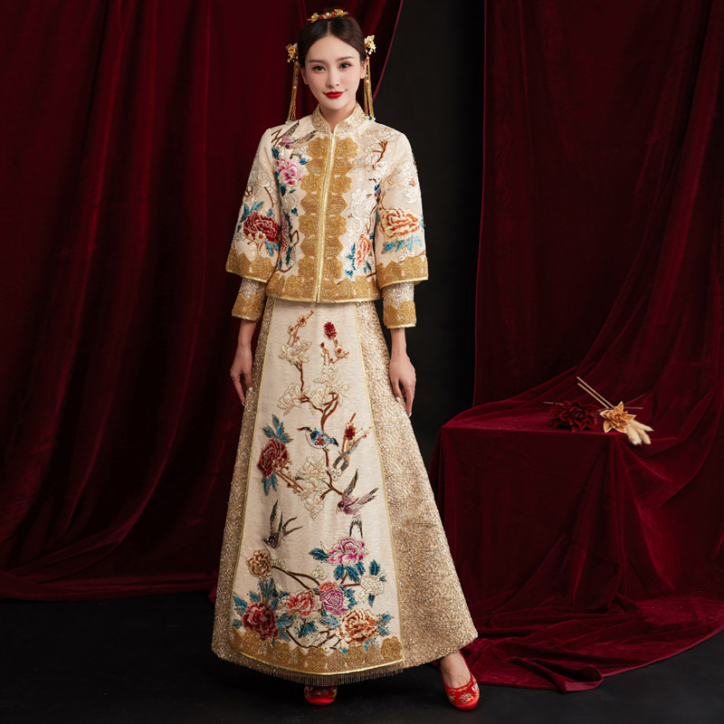 秀禾服新娘2020新款结婚出阁敬酒服 锦瑟华妃旗袍