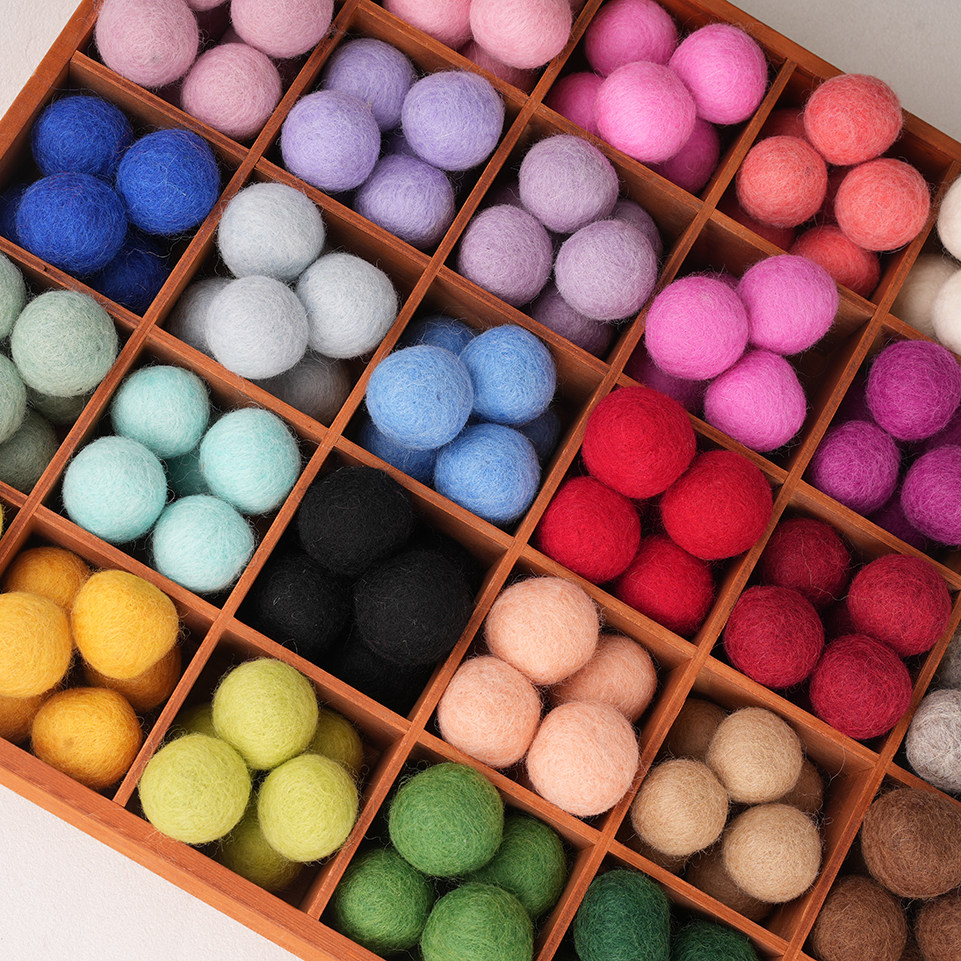 多巴胺色系3cm实心羊毛毡球羊毛球DIY手工配饰配件圆球圣诞装饰,淘宝优惠券,粉丝福利购,淘宝优惠卷