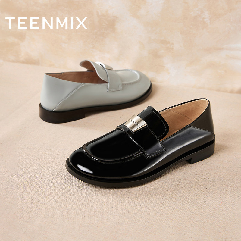 天美意复古JK乐福鞋平底鞋女休闲单鞋小皮鞋春秋新款KE028CA4,淘宝优惠券,粉丝福利购,淘宝优惠卷