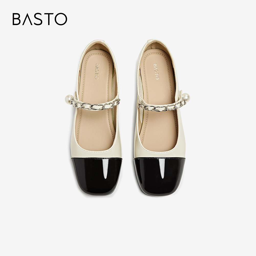 百思图2025夏季新款时髦法式小香风玛丽珍鞋粗跟女单鞋W1227BQ5,淘宝优惠券,粉丝福利购,淘宝优惠卷