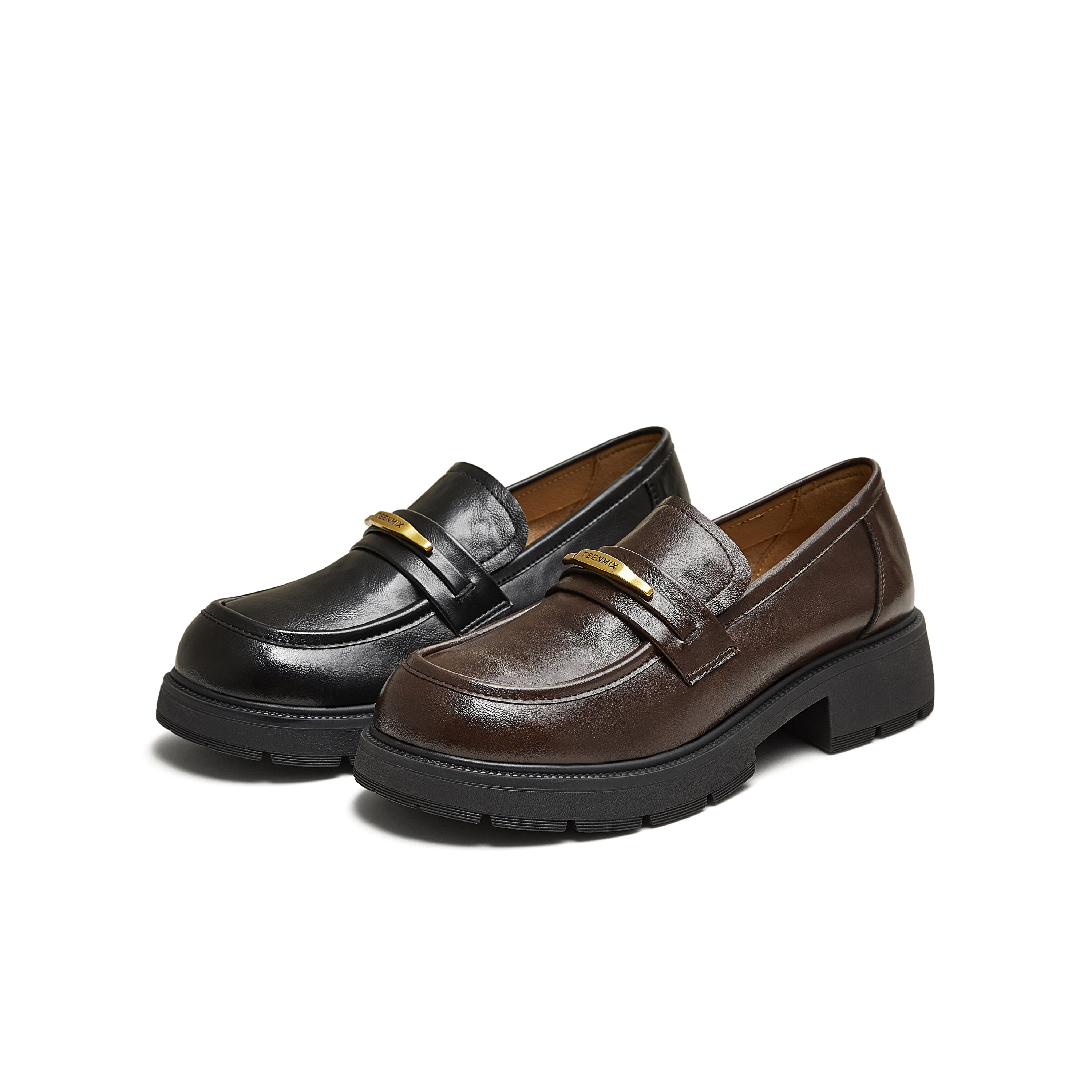 天美意2025秋新款厚底百搭纯色一脚蹬jk学院女乐福鞋KE071CM5,淘宝优惠券,粉丝福利购,淘宝优惠卷