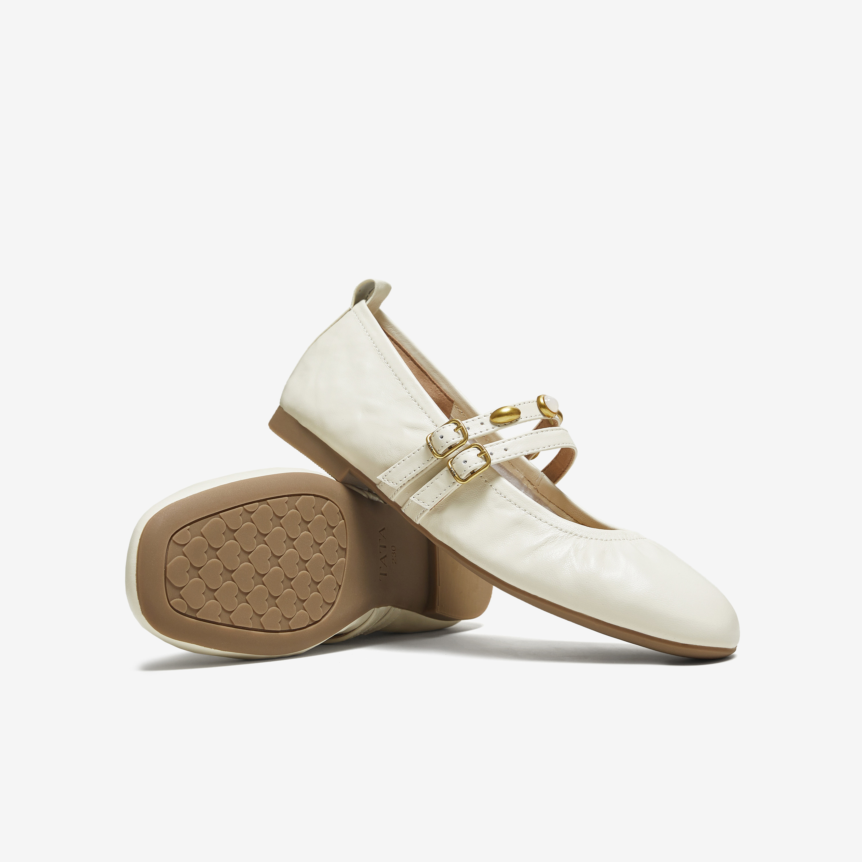 TATA他她女鞋2025羊皮浅口平底单鞋法式气质芭蕾玛丽珍鞋7QX06CQ5,淘宝优惠券,粉丝福利购,淘宝优惠卷