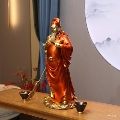 铜关公摆件商铺关公神像武财神爷武圣关公铜像客厅公司开业礼品 - 图0