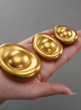 实心黄铜元宝小金锭招财饰品