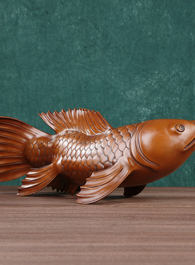 紫铜手工品铜器摆件年年有鱼