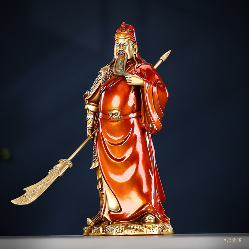 铜关公摆件商铺关公神像武财神爷武圣关公铜像客厅公司开业礼品 - 图3