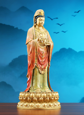 手工彩绘铜佛像工艺品