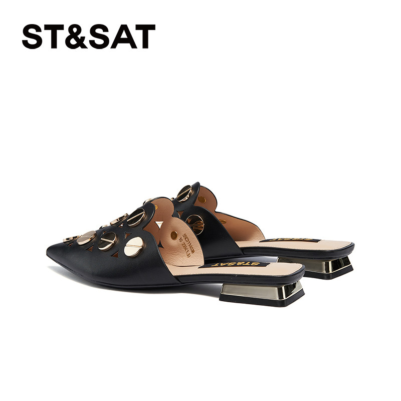 星期六包头拖春秋新款百搭时尚优雅低跟简约舒适女凉鞋SSC3114038,淘宝优惠券,粉丝福利购,淘宝优惠卷