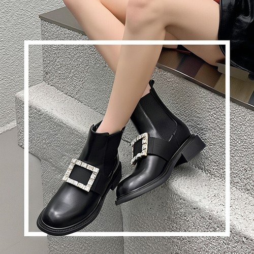 星期六英伦切尔西靴冬新款潮酷烟筒靴女靴显瘦短靴SS24116682 - 图3