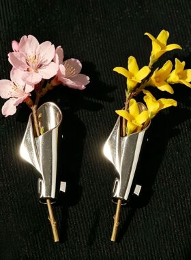 Cross border creative flower arrangement brooch artistic pin