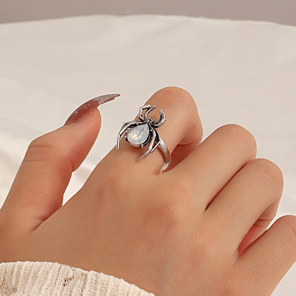 欧美复古蜘蛛戒指women's Retro Spider Rings index finger ring - 图1