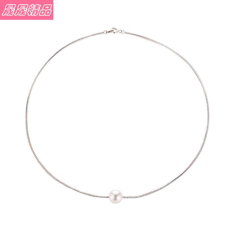 New simple pearl Necklace girls necklaces hot selling choker-图3