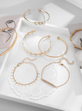 Accessories New Bracelets Women Bracelet Set 欧美女夸张手链