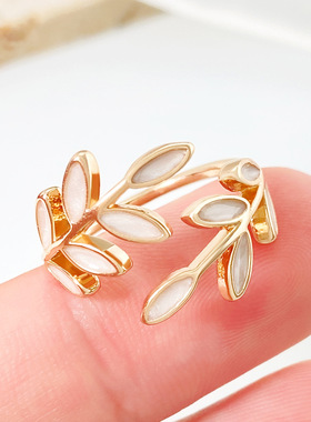 woman fashionable Leaf Rings Women's Index Finger Ring戒指