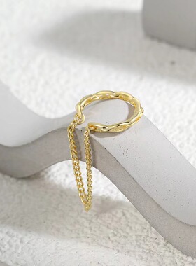 Retro chain tassel ear bone clip women temperament earrings
