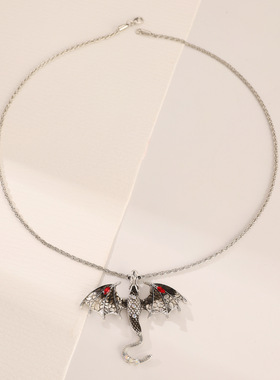 Vintage dripping dragon pendant couple necklace复古情侣项链