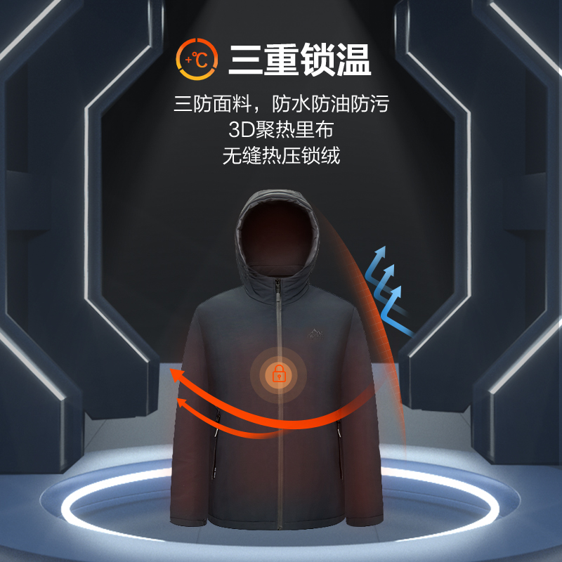 【三防】红豆羽绒服男2023冬款防风防油防污保暖羽绒服外套男装