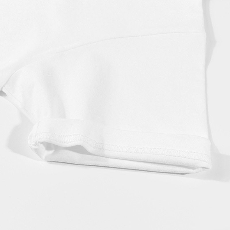 quality tshirt for women man t-shirt男女重磅白色短袖爱心短袖 - 图1