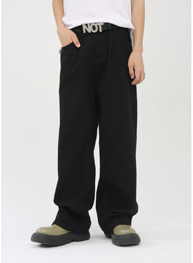 men's baggy jeans mannirn牛仔|  直播走量款韩版基础纯色宽松