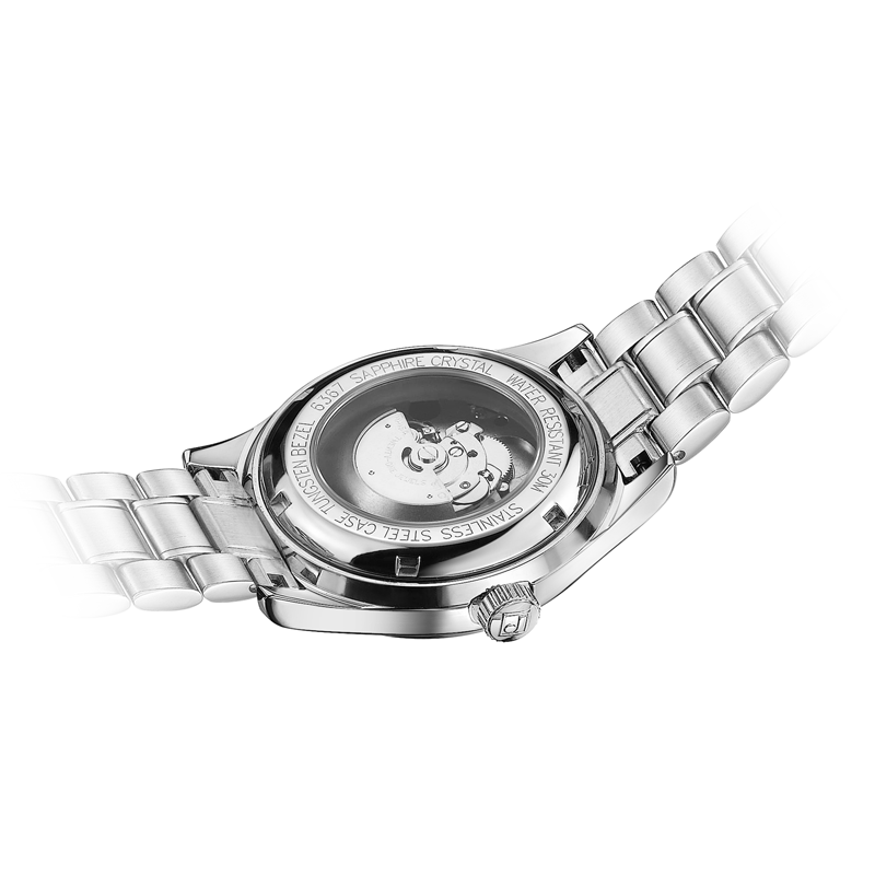 罗西尼手表男自动机械表钢带日历经典商务男士腕表专柜男表6367