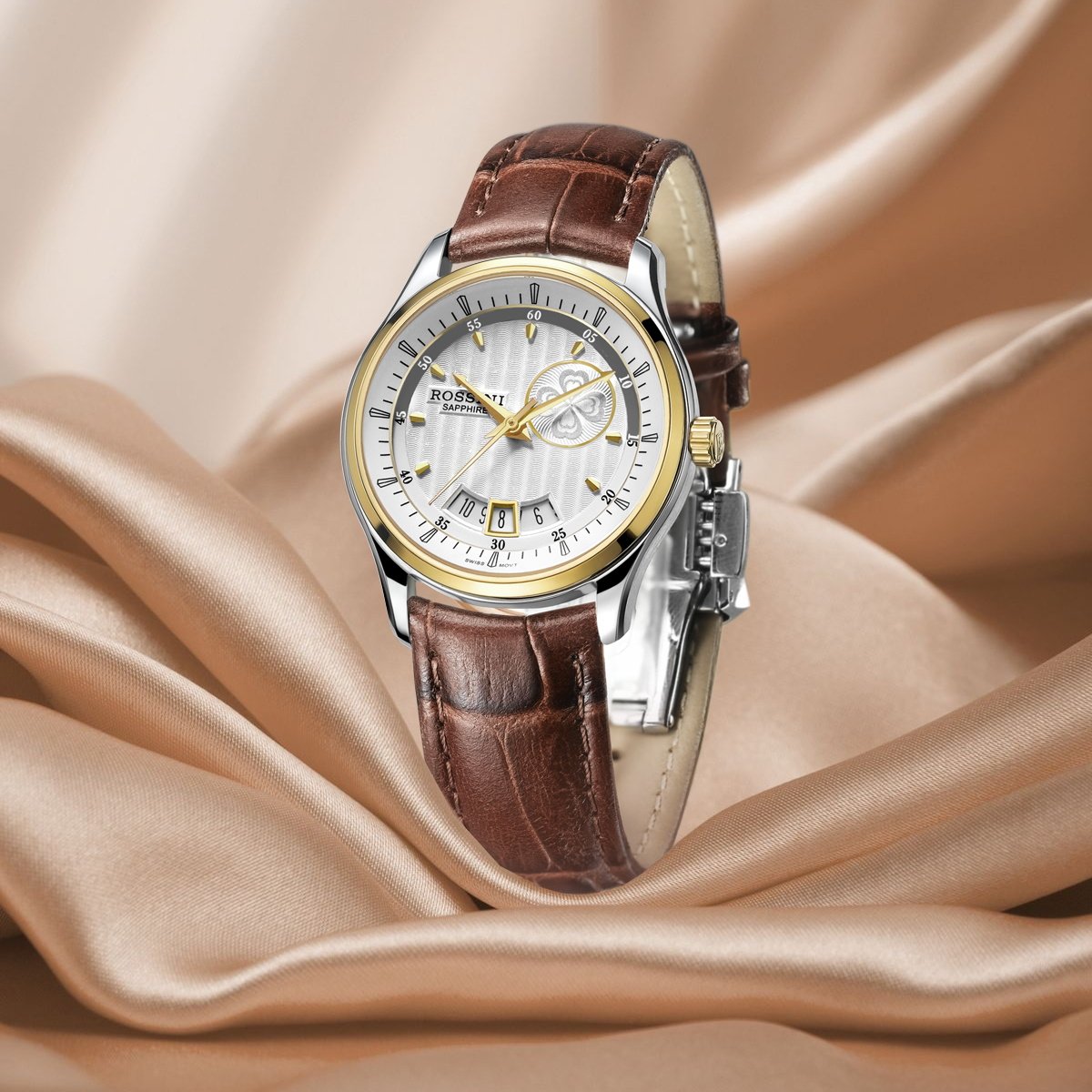 【专柜同款】罗西尼女瑞士机芯石英表 罗西尼outlets店国产腕表