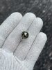 Gold heart 11.21mm Tahitian malachite green ring Seiko S925 cultivated diamond, shot in natural light