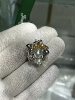 Wild seedless keshi multi-bead ring, about 4 7mm points, 18k natural diamonds