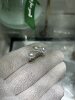 Silver cold light 6 8mm Australian white keshi ring 18k natural diamond inlaid simple and high-end atmosphere