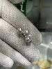 Silver cold light 6 8mm Australian white keshi ring 18k natural diamond inlaid simple and high-end atmosphere