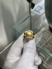 Thick gold 13.5mm South Sea gold bead ring, personalized design, heavy s925 inlay