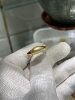 Super full, simple plain gold antique jewelry with a visual point of 7.17mm thick gold gold bead keshi ring