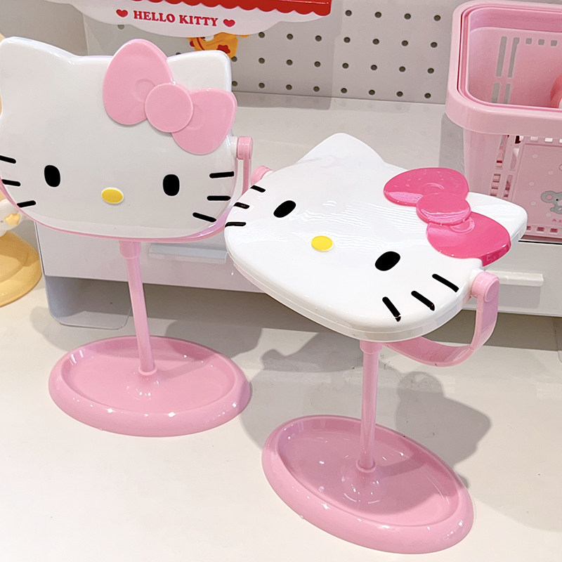 可爱猫咪桌面台式镜化妆桌化妆镜单面镜子立式少女心造型梳妆镜,淘宝优惠券,粉丝福利购,淘宝优惠卷