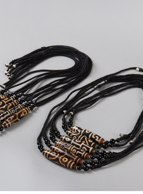 悦菩堂西藏三眼天珠项链