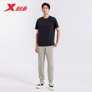 特步运动T恤男26新款夏官方休闲百搭半袖运动上衣976329010005