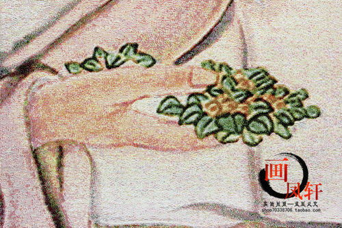 古代名医神农氏尝百草画像苏绣成品卷轴刺绣中堂挂画织锦学医挂图 - 图3
