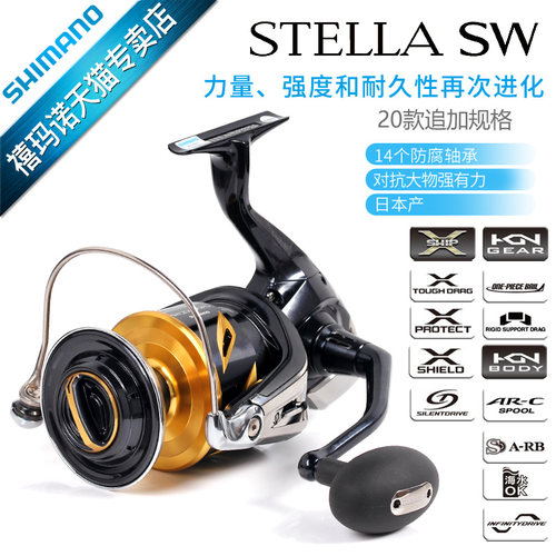 禧玛诺SHIMANO旗舰斯泰拉25款STELLA SW纺车轮海钓矶钓路亚轮鱼轮 - 图2