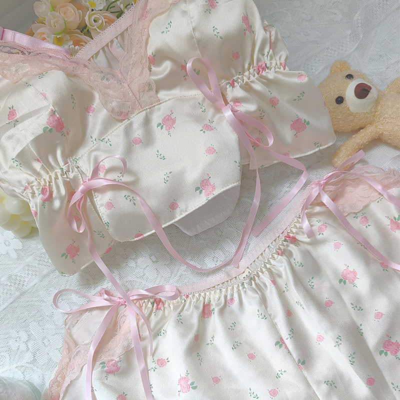女人味睡衣女吊带可拆胸垫纯欲居家服少女甜美私房夏季性感睡衣