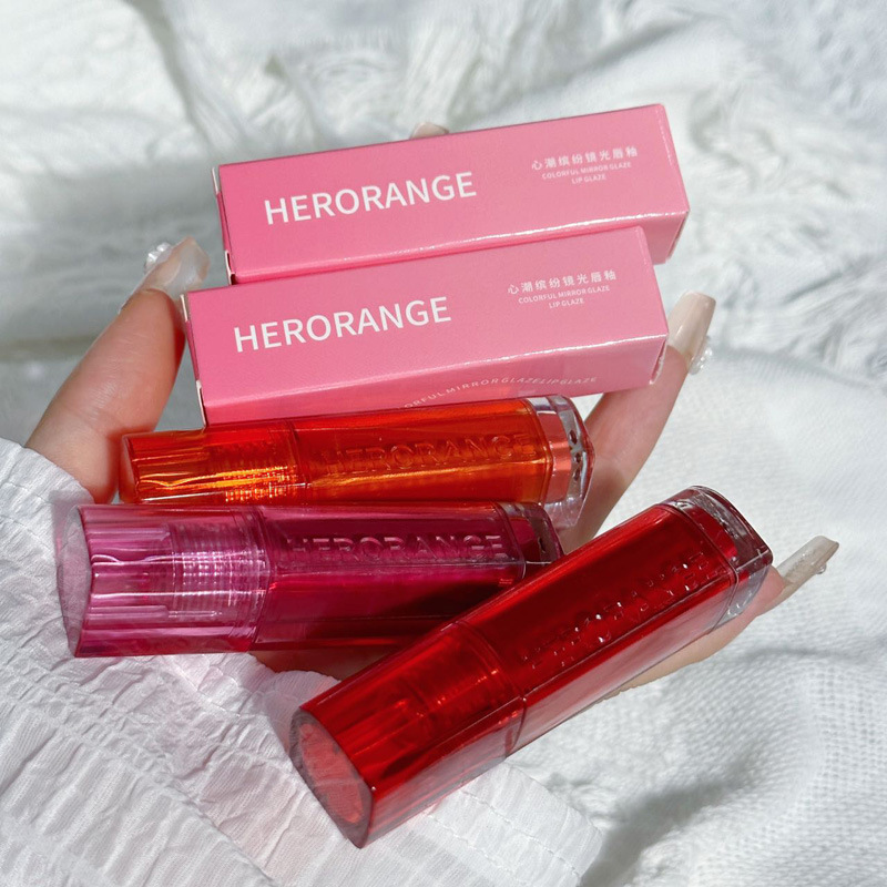 HERORANGE~缤纷镜面唇釉持久显色不易沾杯口红成膜唇彩水光染唇液 - 图1