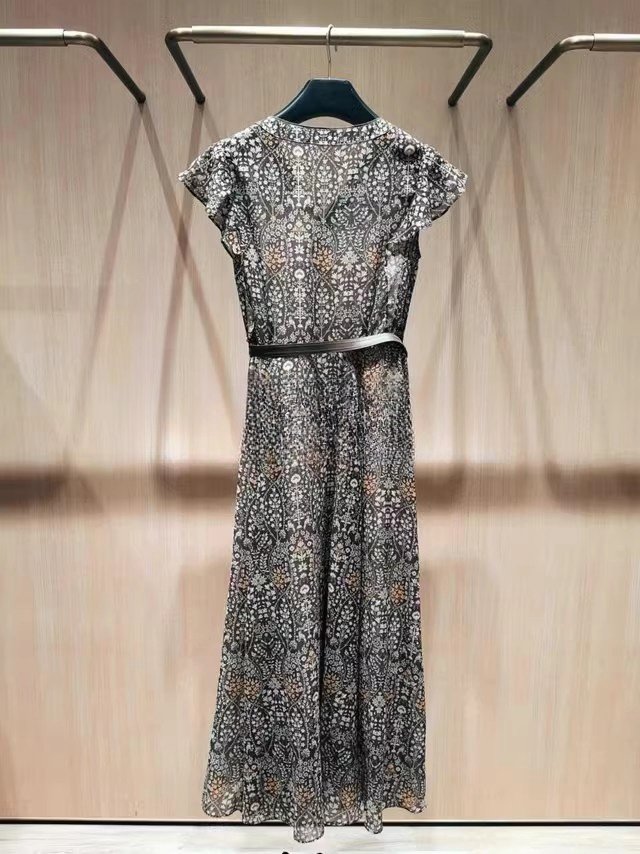 现货速发歌家商场同款24秋款古典印花复古气质无袖女EWW353Y007 - 图2