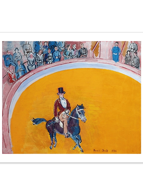 liveart法国画家劳尔杜飞Raoul Dufy马术风景装饰画海报