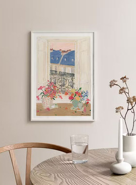 巴黎风情小众插图装饰画