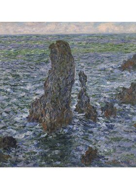 莫奈monet悬崖海装饰画