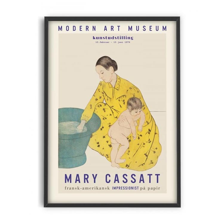 进口荷兰PSTR Studio*Mary Cassatt母与子中古复古海报原版装饰画