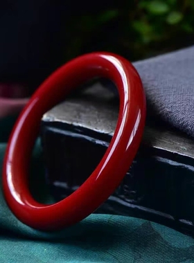 天然红玛瑙手镯女款玉镯子饰品礼物送女友闺蜜生日礼物