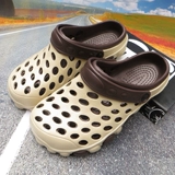 Летние тапочки в стиле Crocs, пляжная обувь, нескользящие босоножки, мюли подходит для мужчин и женщин, для влюбленных, закрытый носок, крупный округлый носок