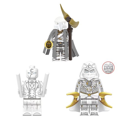 漫威超级英雄美剧月光骑士XH1895积木人仔月牙镖孔苏玩具 - 图0